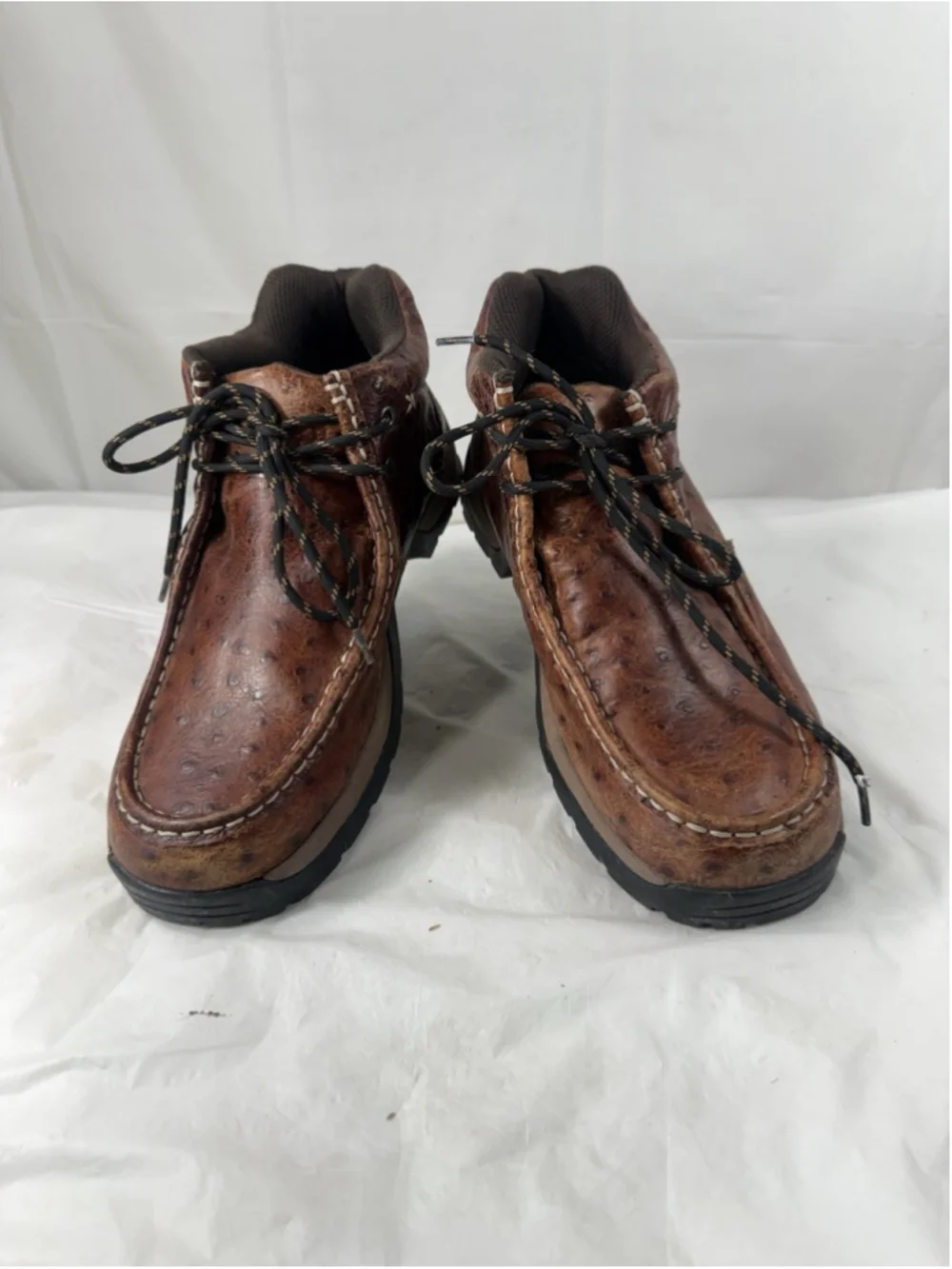 ROPER MEN'S size 9.5 OSTRICH PRINT CHUKKA CASUAL BOOTS